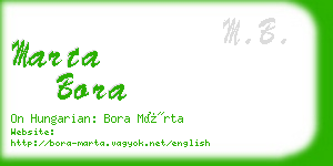 marta bora business card